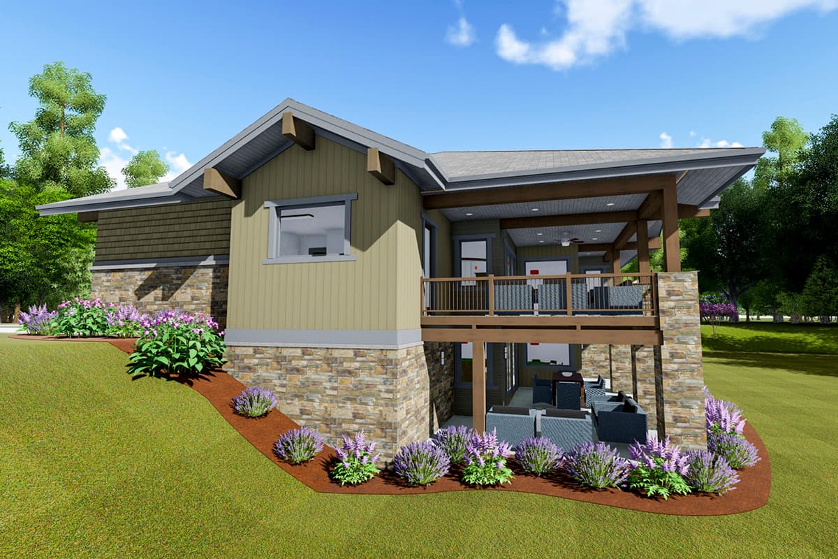 Plan 64475SC: Rustic Open Concept House Plan with Optional Lower Level - Image #7 - Craftsman, Mountain, Northwest, Rustic