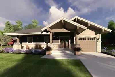 Rustic Open Concept House Plan with Optional Lower Level