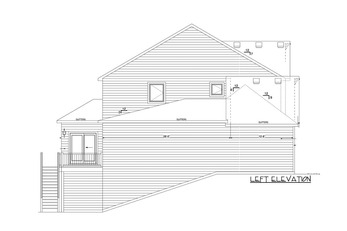 Plan 73458HS: Two-Story New American House Plan with Upstairs Master Suite and Laundry - Image #51 - Craftsman, New American