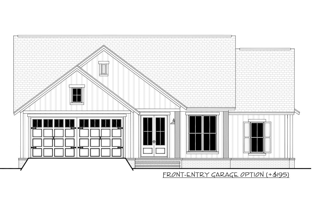 Plan 51811HZ: 3-Bed New American Ranch Home Plan - 1398 Sq Ft - Image #11 - Country, Farmhouse, New American, Ranch, Southern, Traditional