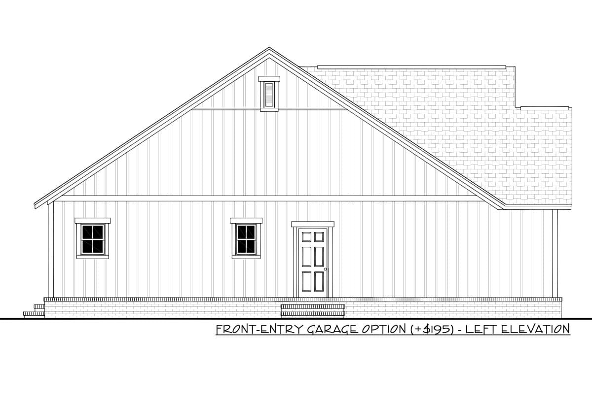 Plan 51811HZ: 3-Bed New American Ranch Home Plan - 1398 Sq Ft - Image #12 - Country, Farmhouse, New American, Ranch, Southern, Traditional