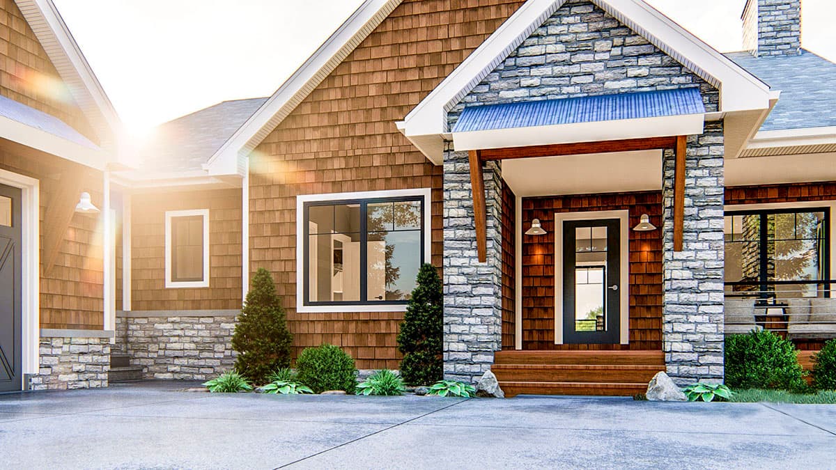 Plan 62792DJ: One-level Country Lake House Plan with Massive Wrap-around Deck - Image #7 - Country, Craftsman, Mountain, Traditional, Vacation