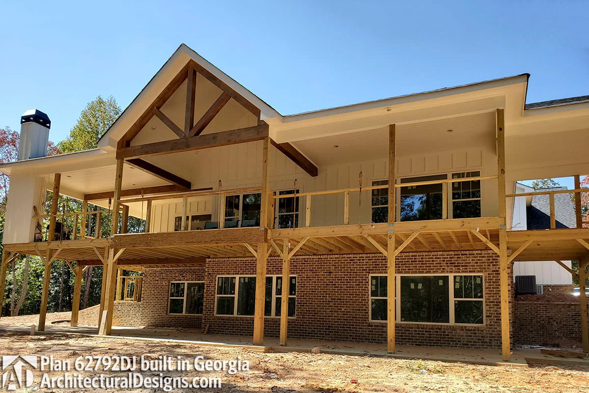 Plan 62792DJ: One-level Country Lake House Plan with Massive Wrap-around Deck - Image #6 - Country, Craftsman, Mountain, Traditional, Vacation