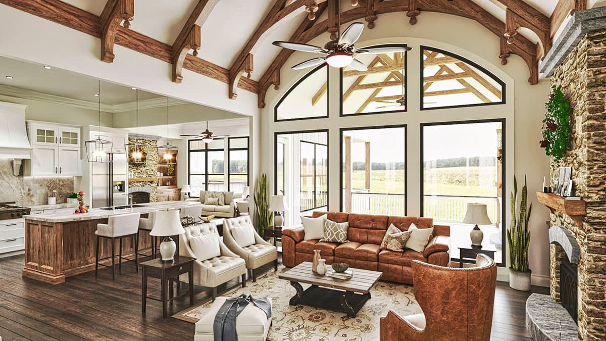 Plan 25678GE: Country Style Farmhouse Plan with Outdoor Kitchen and Wrap-Around Porch - 2790 Sq Ft - Image #15 - Country, Craftsman, Farmhouse, Modern Farmhouse, New American, Ranch