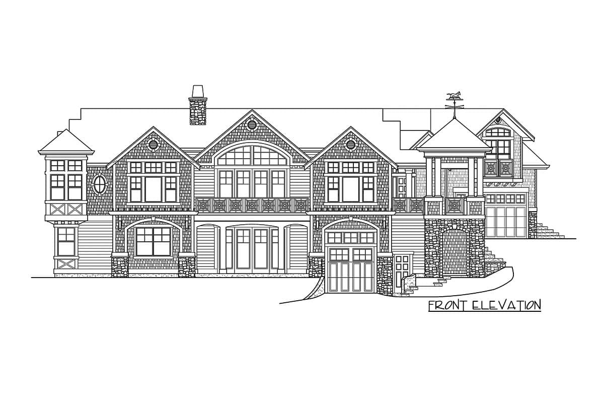 Plan 23841JD: Deluxe Craftsman House Plan with Walk-out Lower Level - Image #42 - Craftsman, Northwest, Shingle