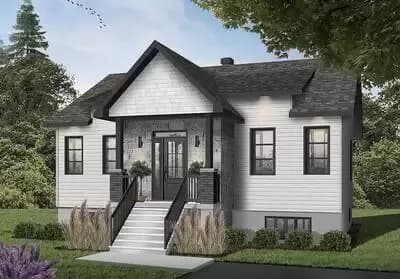 2-Bed Craftsman Home with Open Floor Plan