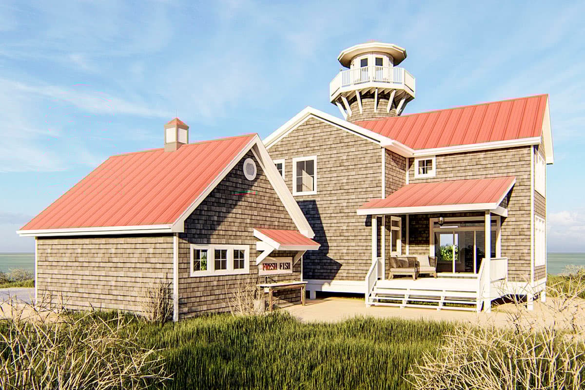 Plan 62793DJ: Coastal Living Home Plan with Lookout Tower - Image #4 - Coastal, Cottage, Shingle, Vacation