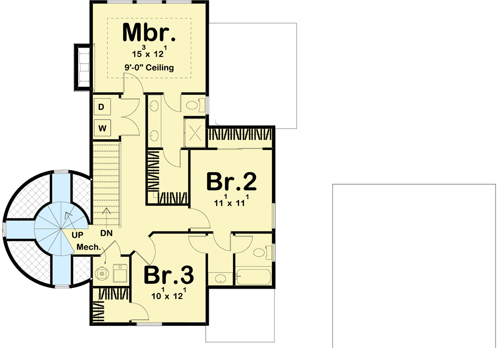 Plan 62793DJ: Coastal Living Home Plan with Lookout Tower - Floor Plan - 2nd Floor - Coastal, Cottage, Shingle, Vacation