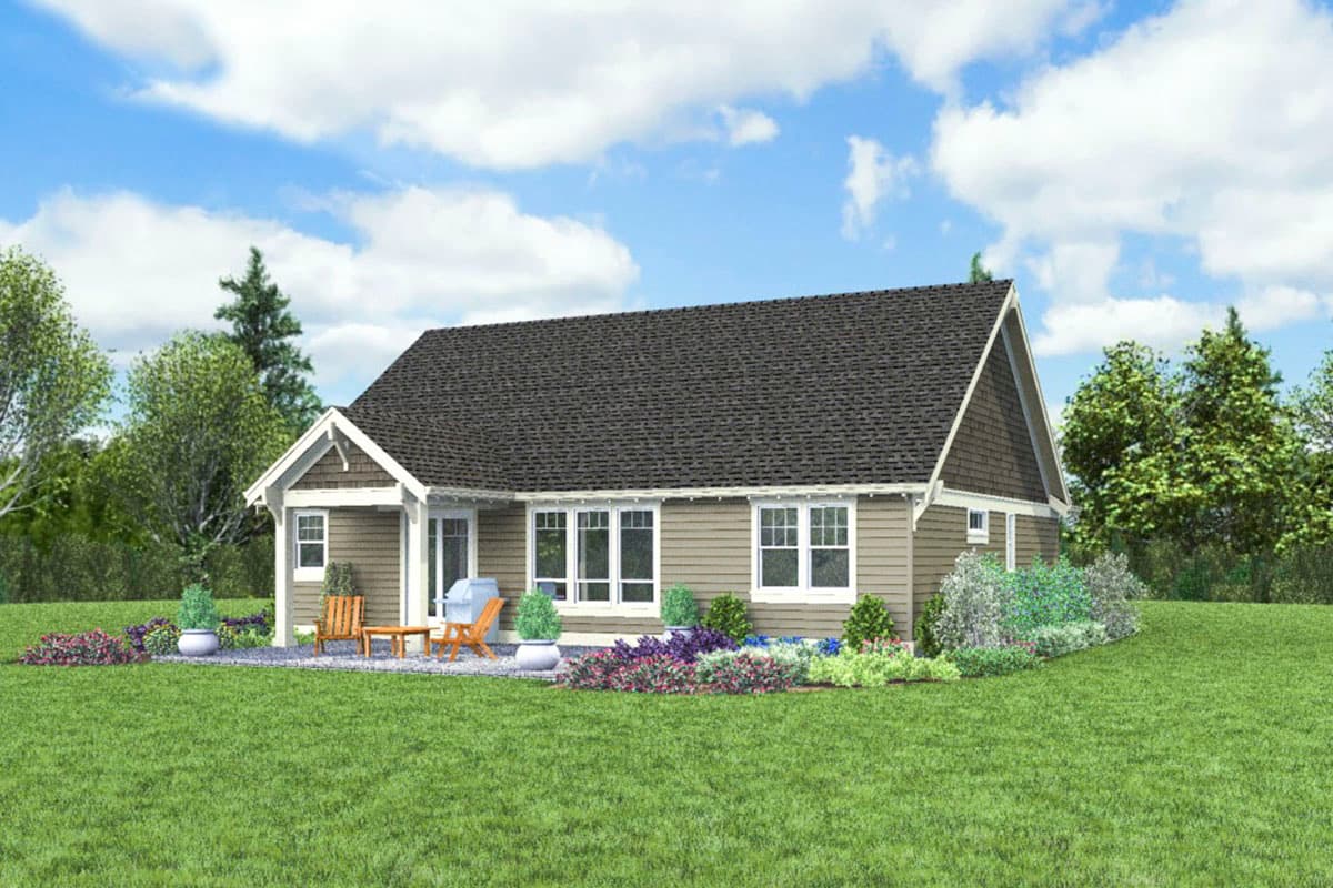 Plan 69739AM: Cozy Craftsman with Vaulted Living Room - Image #7 - Craftsman, Northwest, Ranch