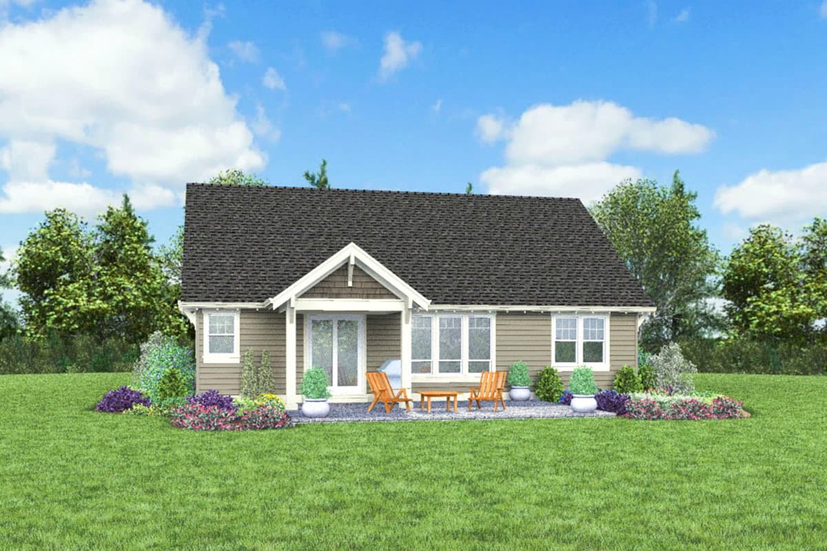 Plan 69739AM: Cozy Craftsman with Vaulted Living Room - Image #8 - Craftsman, Northwest, Ranch