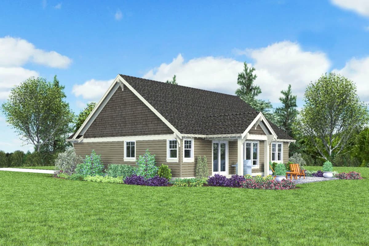 Plan 69739AM: Cozy Craftsman with Vaulted Living Room - Image #9 - Craftsman, Northwest, Ranch