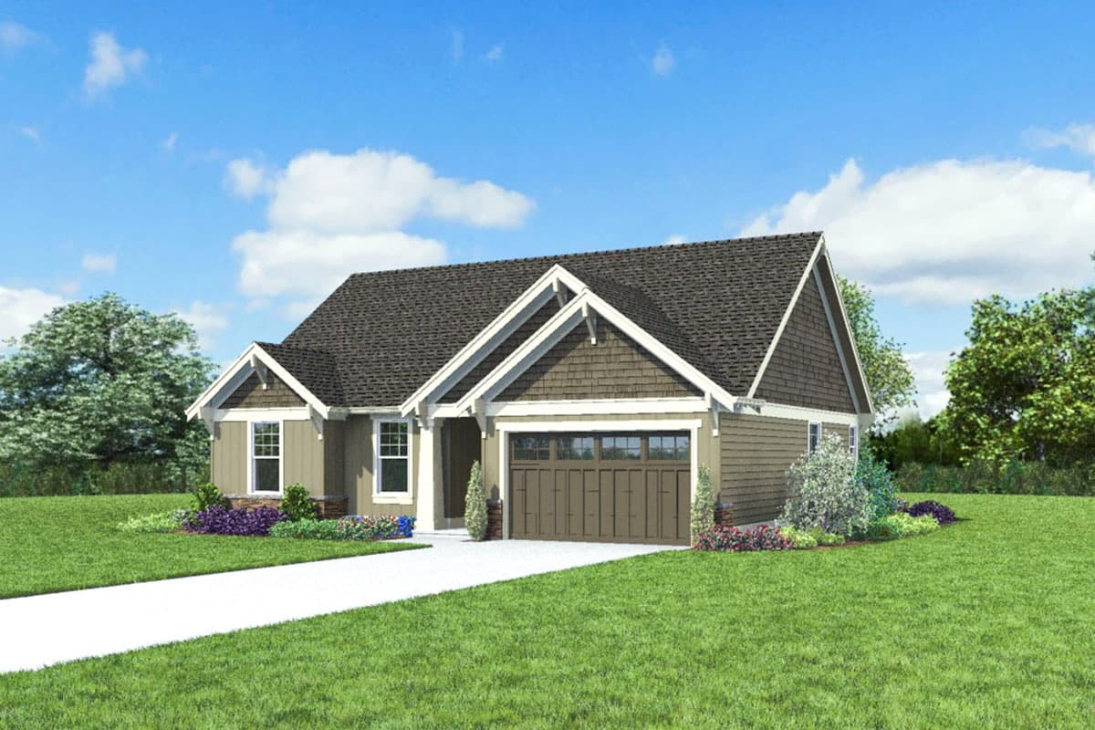Plan 69739AM: Cozy Craftsman with Vaulted Living Room - Image #12 - Craftsman, Northwest, Ranch