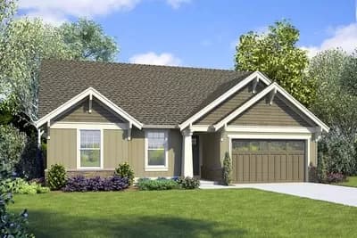 Cozy Craftsman with Vaulted Living Room