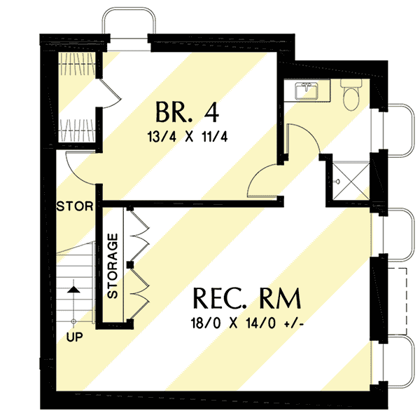 Plan 69742AM: Cozy Two-story Home Plan with Second-Level Bedrooms - 1394 Sq Ft - Floor Plan - Optional Finished Lower Level Layout ($ Paid Option) - Country, Modern Farmhouse, New American