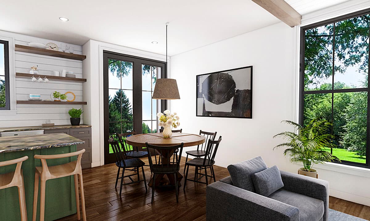 Plan 69742AM: Cozy Two-story Home Plan with Second-Level Bedrooms - 1394 Sq Ft - Image #9 - Country, Modern Farmhouse, New American