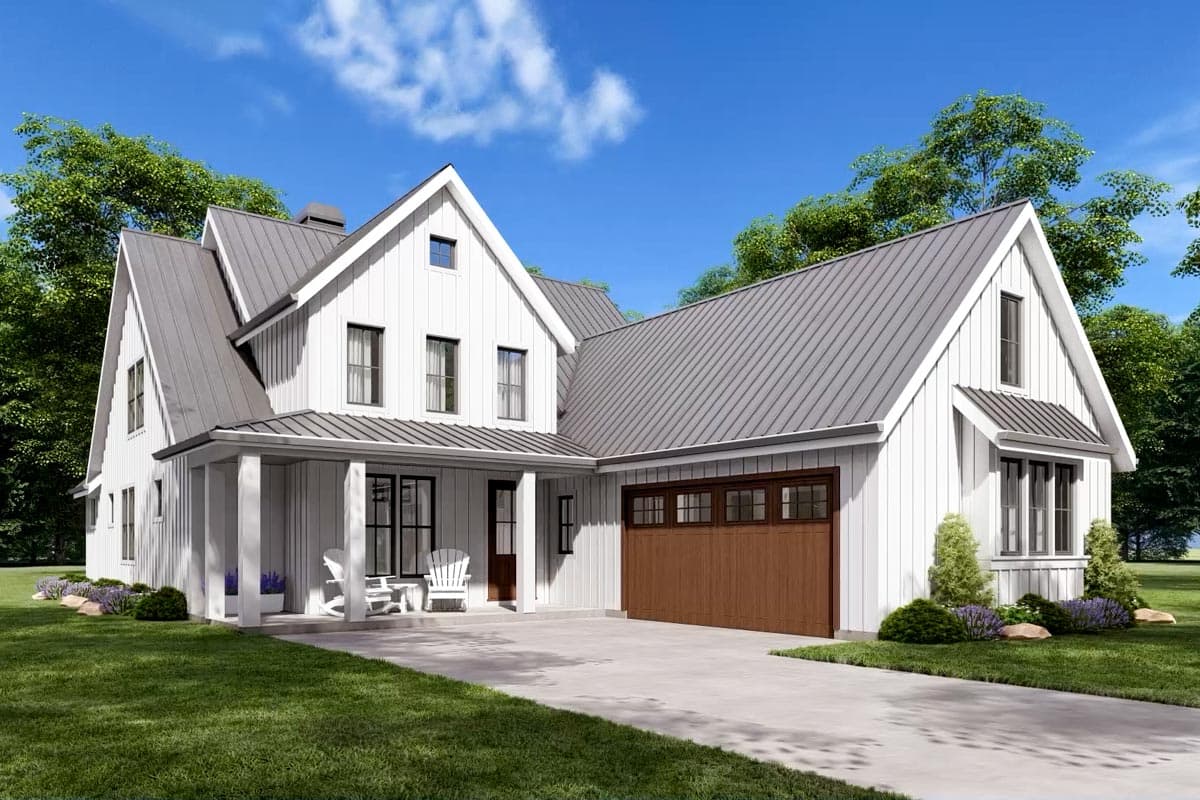 Plan 69743AM: Fresh 3-Bed House Plan with Vaulted Great Room - 2492 Sq Ft - Image #4 - Country, Farmhouse, Modern Farmhouse, New American, Traditional