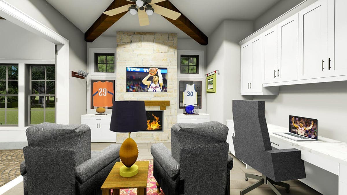 Plan 64476SC: Beautiful One-level Home with Option to Finish Lower Level - Image #11 - Craftsman, Shingle