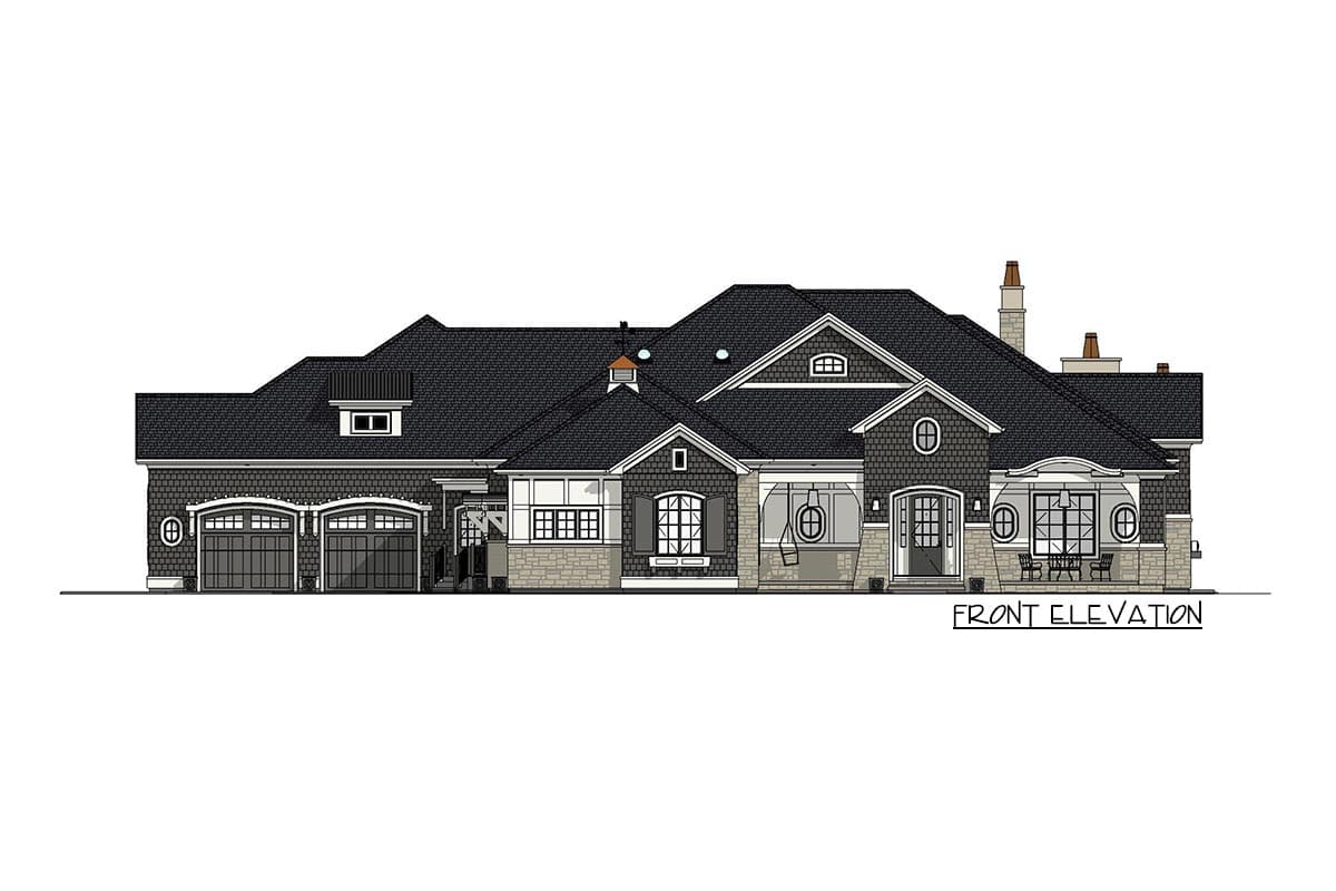 Plan 64476SC: Beautiful One-level Home with Option to Finish Lower Level - Image #19 - Craftsman, Shingle
