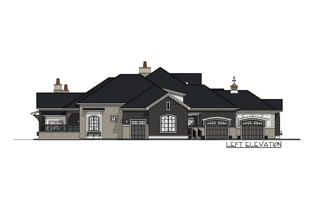 Plan 64476SC: Beautiful One-level Home with Option to Finish Lower Level - Image #20 - Craftsman, Shingle