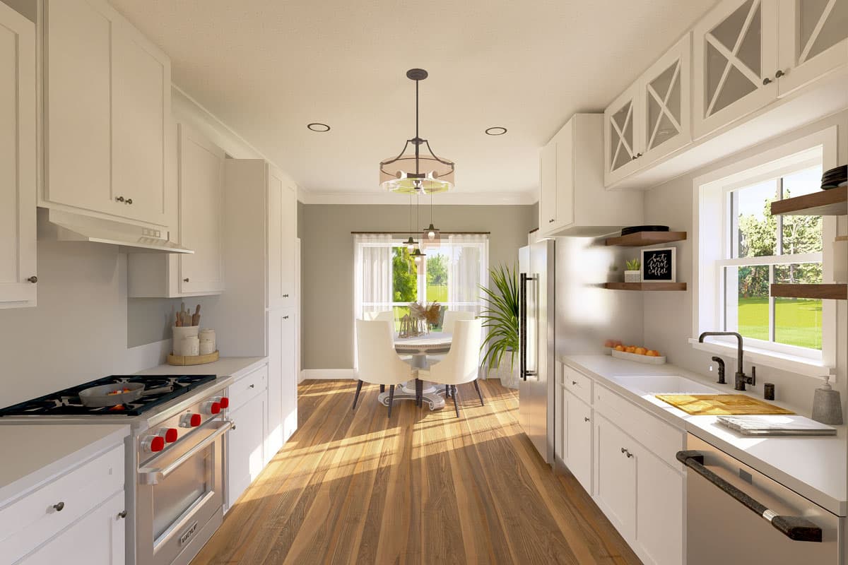 Plan 25012DH: 2-Bed Cottage with 8'-Deep Porches - 890 Sq Ft - Image #6 - Cabin, Cottage, Country, Rustic, Southern