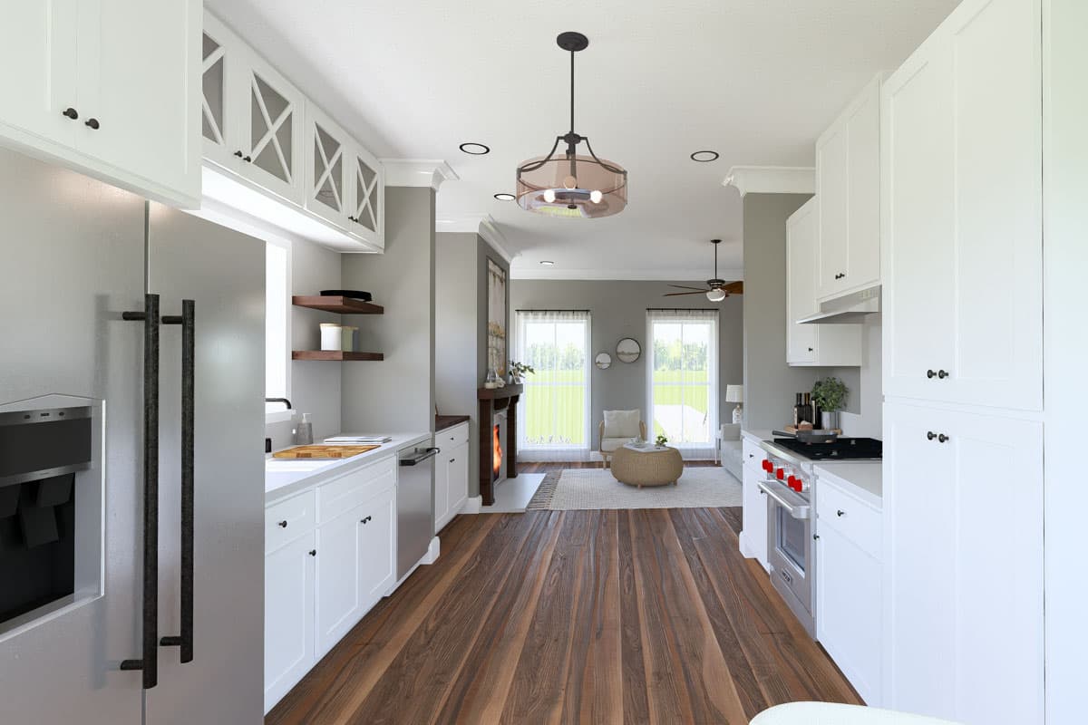 Plan 25012DH: 2-Bed Cottage with 8'-Deep Porches - 890 Sq Ft - Image #8 - Cabin, Cottage, Country, Rustic, Southern