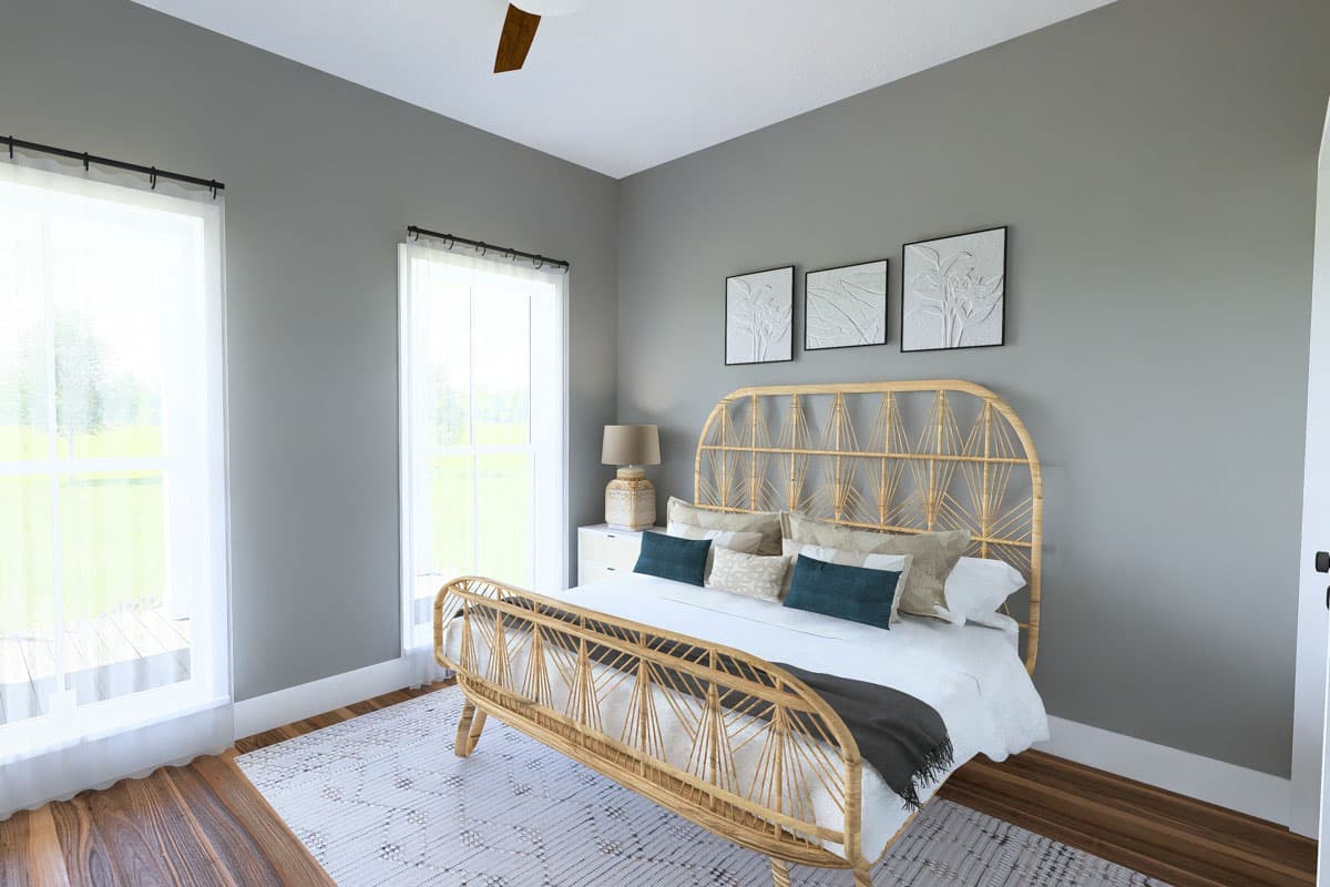 Plan 25012DH: 2-Bed Cottage with 8'-Deep Porches - 890 Sq Ft - Image #10 - Cabin, Cottage, Country, Rustic, Southern