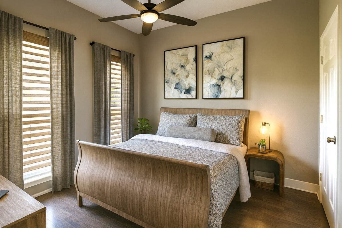 Plan 25013DH: 2-Bed Cottage House Plan with Deep Porches and Open Living - Image #12 - Cottage, Country, Rustic, Southern