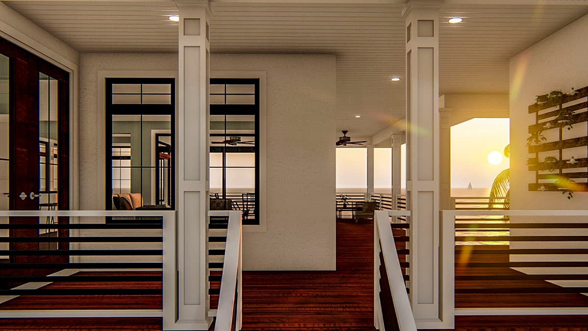 Plan 62795DJ: Beach House Plan on Post and Pier Foundation - Image #5 - Beach, Coastal, Low Country, Southern, Vacation