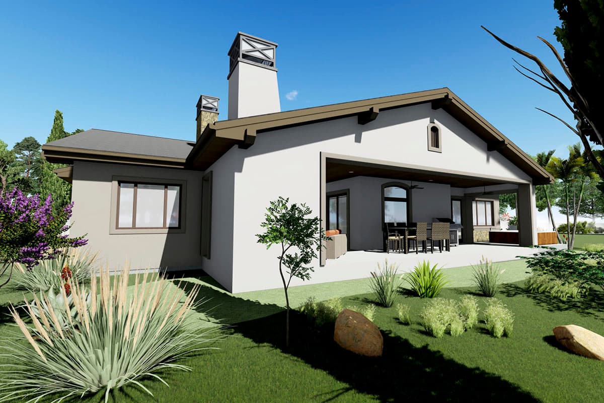 Plan 64482SC: Striking Prairie House Plan with Home Office - Image #7 - European, Mountain, New American, Prairie, Ranch