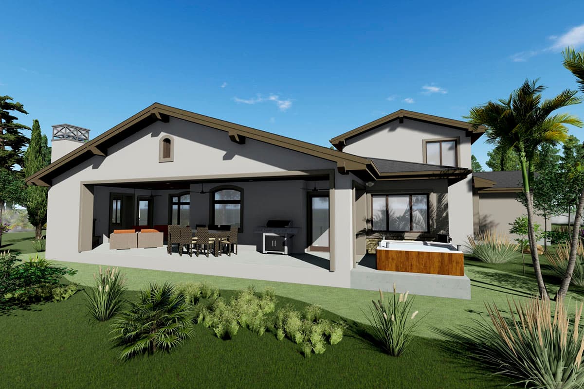 Plan 64482SC: Striking Prairie House Plan with Home Office - Image #8 - European, Mountain, New American, Prairie, Ranch