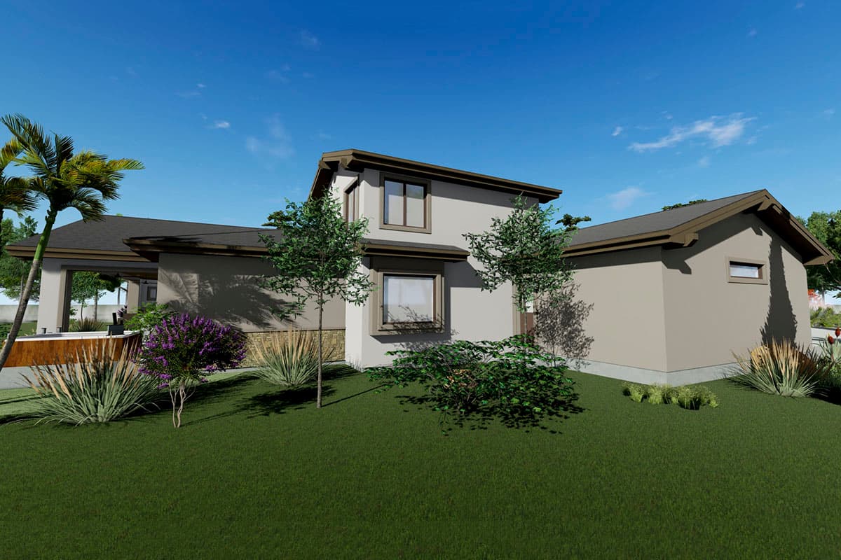 Plan 64482SC: Striking Prairie House Plan with Home Office - Image #9 - European, Mountain, New American, Prairie, Ranch