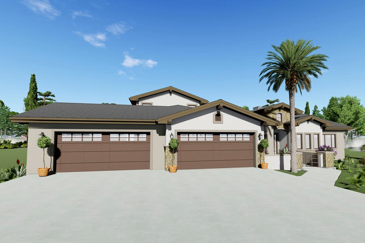Plan 64482SC: Striking Prairie House Plan with Home Office - Image #10 - European, Mountain, New American, Prairie, Ranch