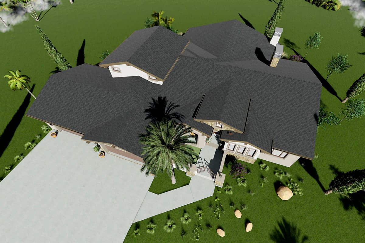 Plan 64482SC: Striking Prairie House Plan with Home Office - Image #11 - European, Mountain, New American, Prairie, Ranch