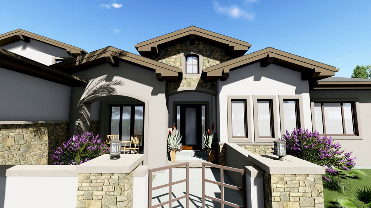 Plan 64482SC: Striking Prairie House Plan with Home Office - Image #12 - European, Mountain, New American, Prairie, Ranch
