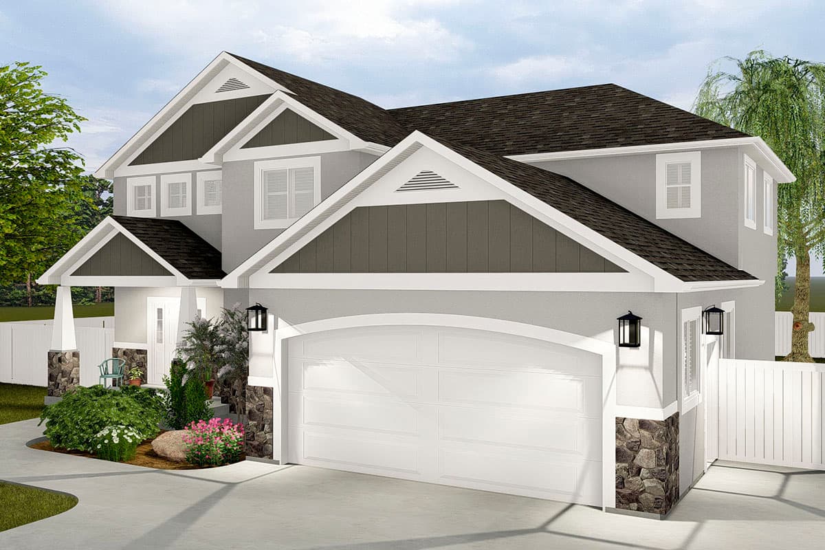 Plan 61331UT: Fresh Two-story House Plan with Main-level Office - Image #8 - Craftsman, Northwest