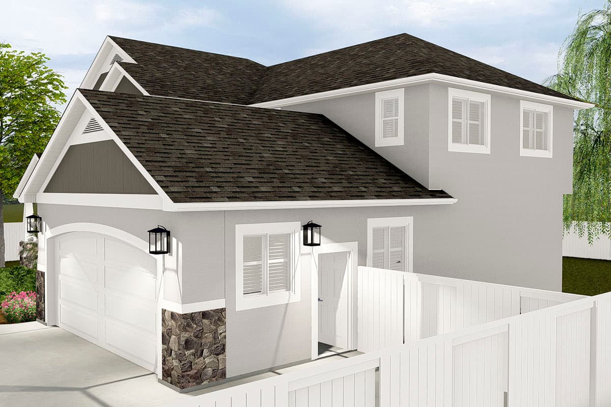 Plan 61331UT: Fresh Two-story House Plan with Main-level Office - Image #9 - Craftsman, Northwest