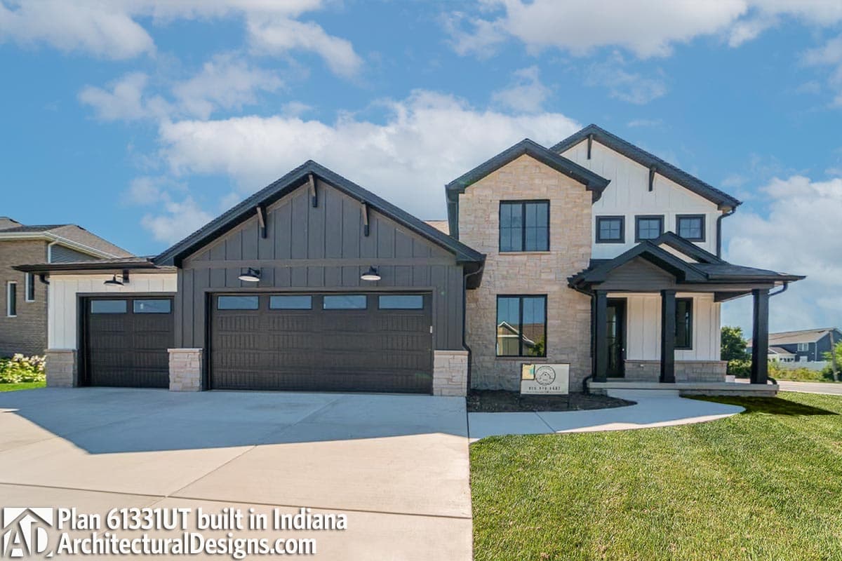 build gallery item - House Plan 61331UT Comes to Life in Indiana