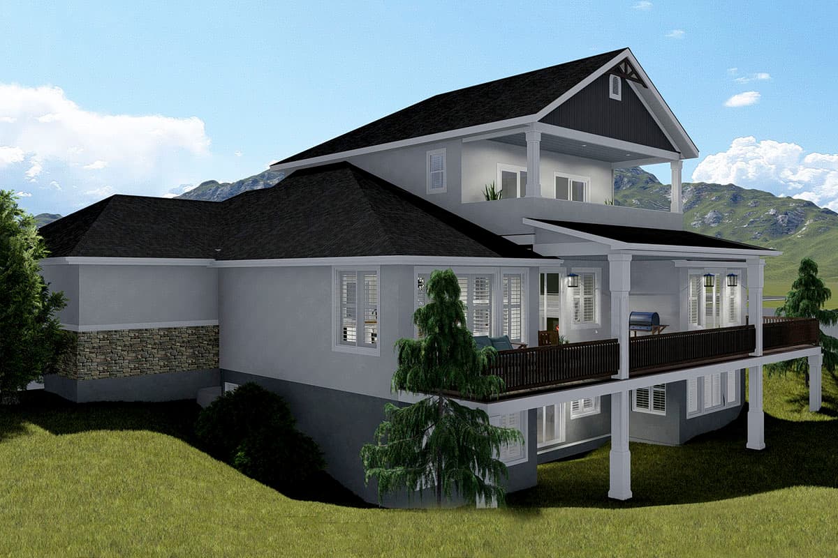 Plan 61334UT: Spacious House Plan with Walk-out Lower Level - Image #8 - Craftsman, Mountain