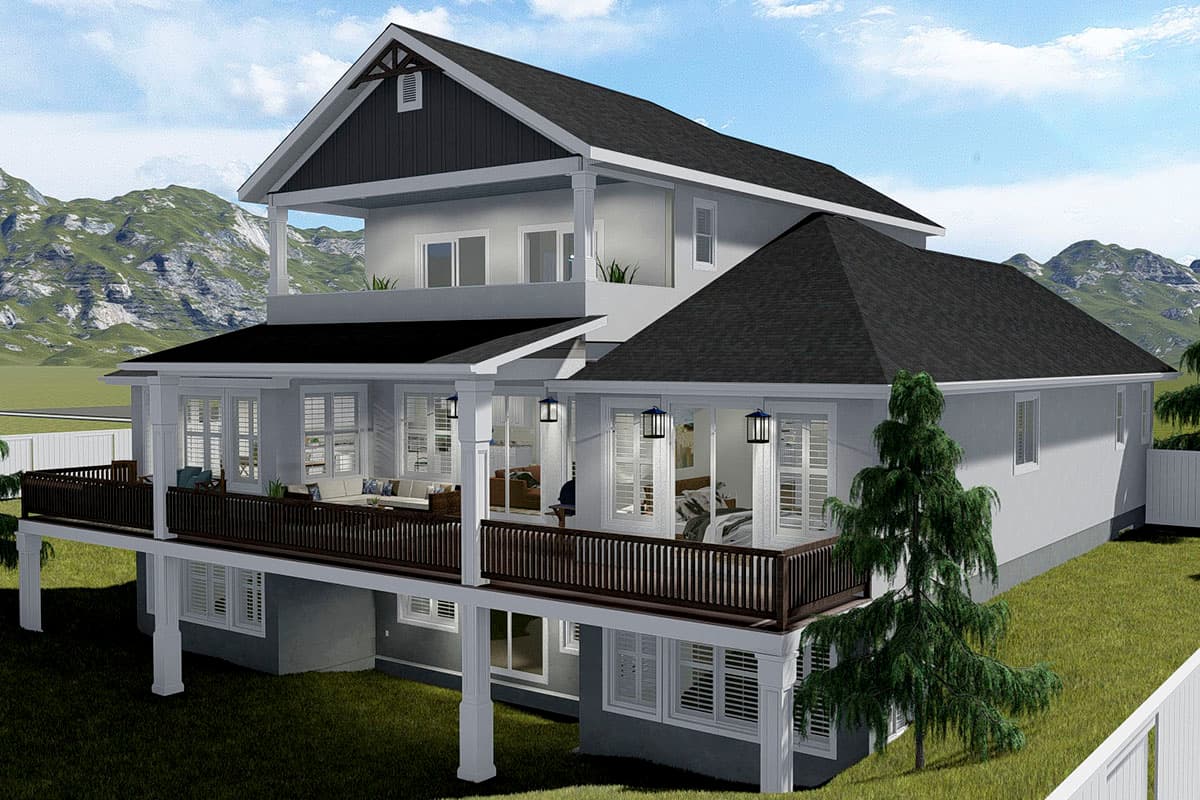 Plan 61334UT: Spacious House Plan with Walk-out Lower Level - Image #10 - Craftsman, Mountain