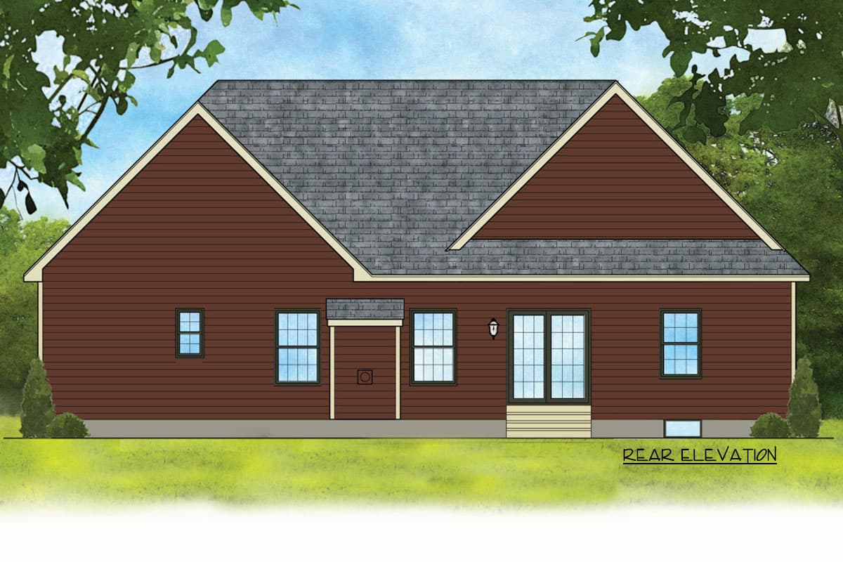 Plan 790091GLV: 3-Bed Traditional House Plan with Split Bedrooms - Image #6 - Ranch, Traditional