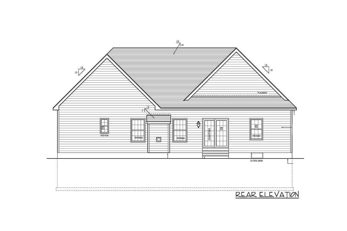 Plan 790091GLV: 3-Bed Traditional House Plan with Split Bedrooms - Image #8 - Ranch, Traditional