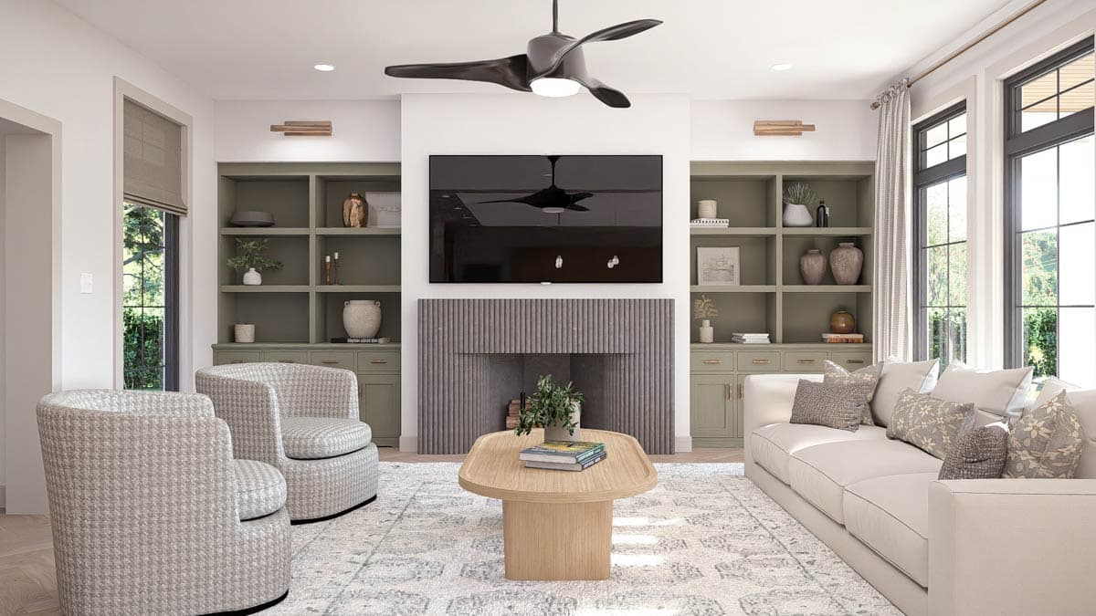 Plan 62797DJ: Classic Southern Home Plan with Wrap Around Porch and Side-Load Garage - Image #8 - Colonial, Country, Southern, Southern Traditional