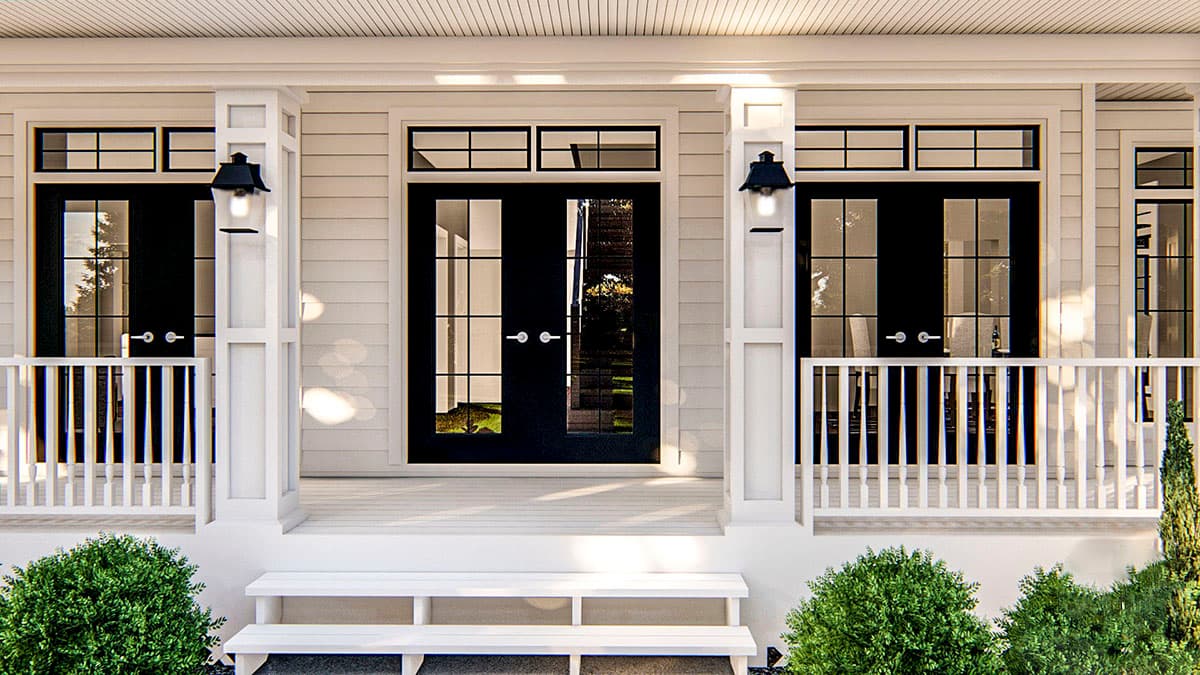 Plan 62797DJ: Country Home Plan with Wraparound Porch and Side-Load Garage - Image #6 - Country, Southern, Traditional