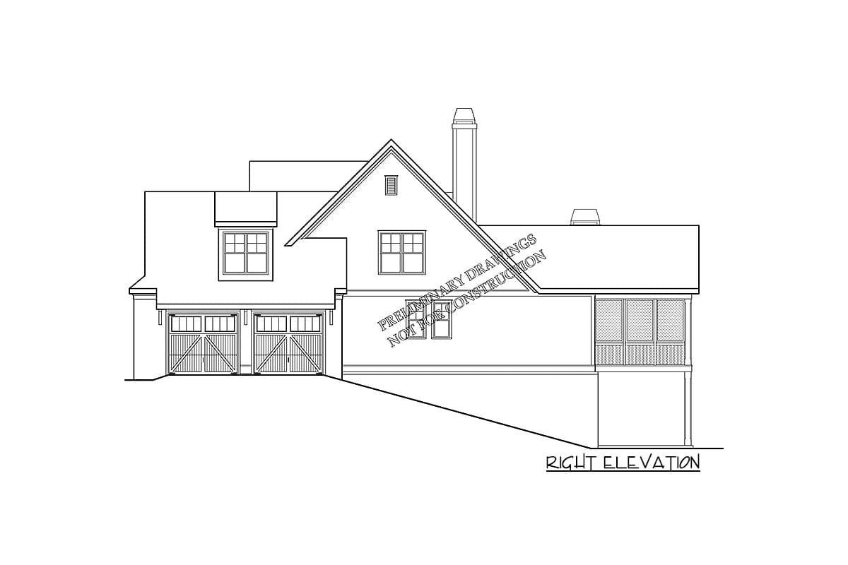 Plan 710321BTZ: 4-Bed New American House Plan with Two-Story Great Room and Outdoor Fireplace - Image #8 - Acadian, Country, New American, Southern