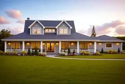 Country Farmhouse Plan with 8-Foot-Deep Front and Rear Porches - 2934 Sq Ft