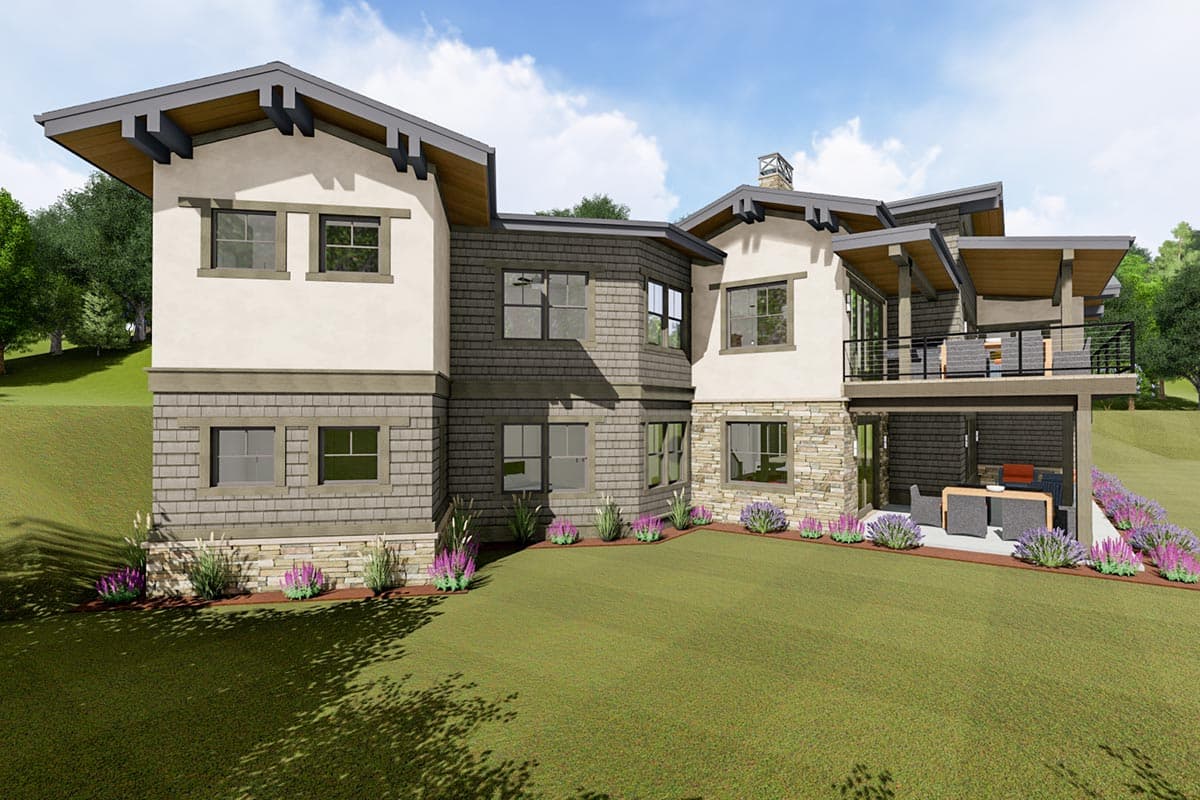 Plan 64484SC: Contemporary Craftsman with 2 Main-level Masters - Image #8 - Contemporary, Craftsman, Farmhouse, Mountain, Prairie, Ranch