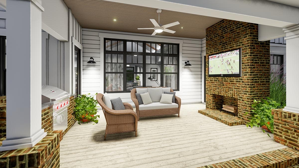 Plan 16914WG: Modern Farmhouse Plan with Private Bonus Room Over 3-Car Garage - Image #15 - Country, Farmhouse, Modern Farmhouse, New American