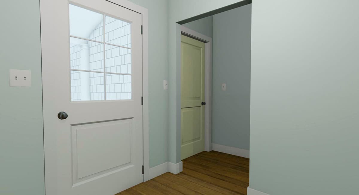 Plan 765017TWN: Rectangular Beach Home Plan with Vaulted Dining and Living Room - 1600 Sq Ft - Image #9 - Beach, Coastal, Cottage, Florida-Style, Low Country, Southern, Vacation