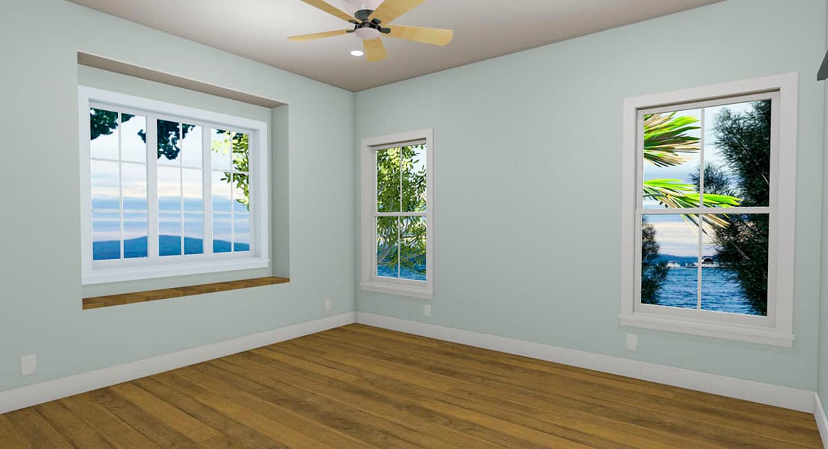 Plan 765017TWN: Rectangular Beach Home Plan with Vaulted Dining and Living Room - 1600 Sq Ft - Image #16 - Beach, Coastal, Cottage, Florida-Style, Low Country, Southern, Vacation