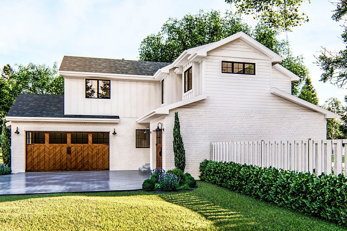 Plan 62798DJ: Modern Farmhouse Plan with Two Separate Garages - Image #4 - Country, Craftsman, Modern Farmhouse, New American